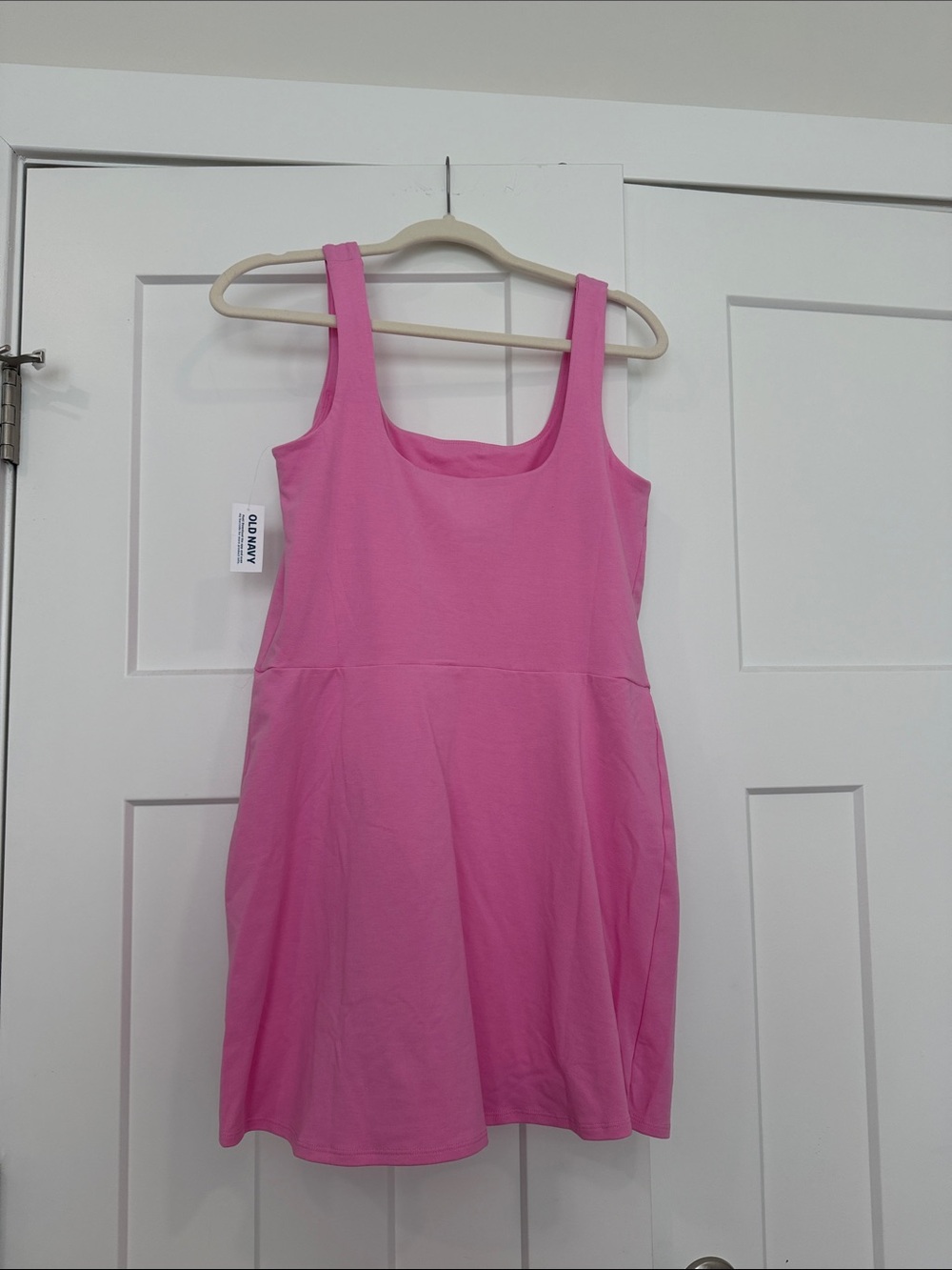 Old Navy Bright Pink Scoop-Neck Mini Athletic Dress